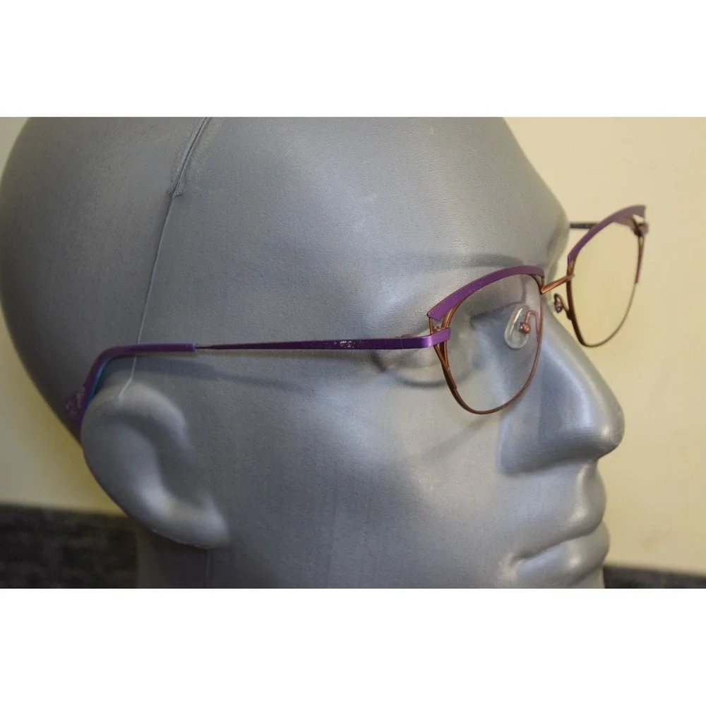 Jean Lafont OFFICIELLE 7802‎ Eyeglasses Purple Copper Blue 50 19 143 France